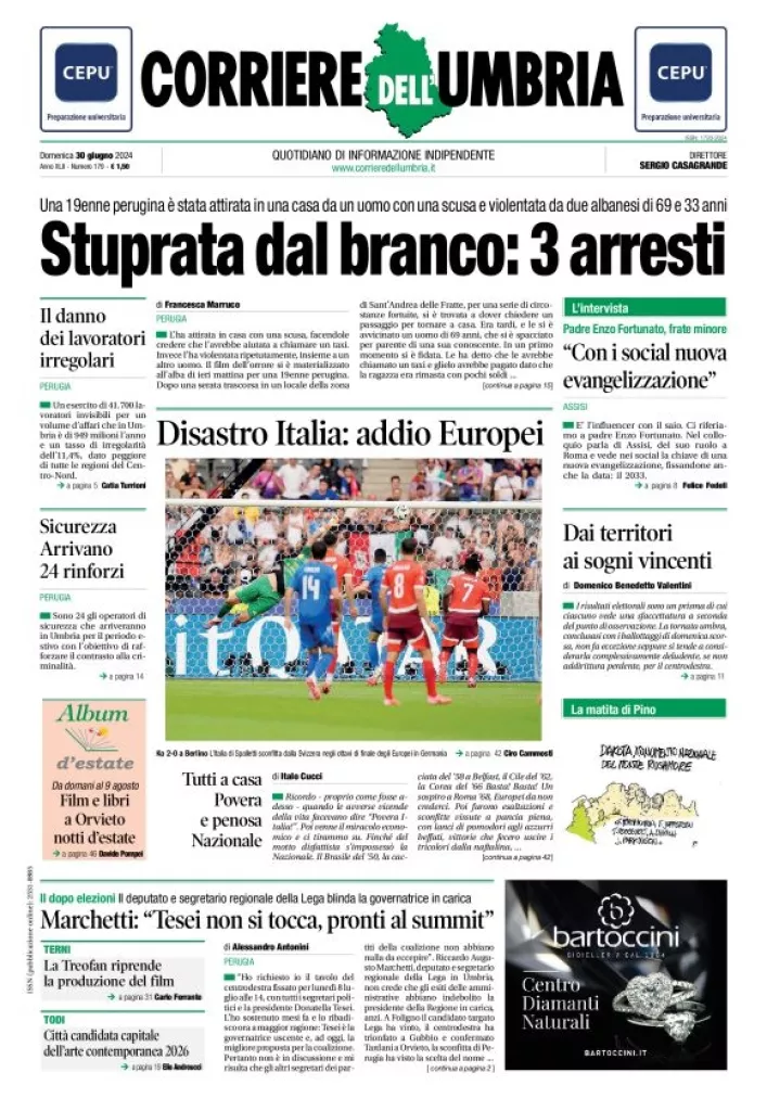 Prima-pagina-corriere umbria-del-2024-06-30